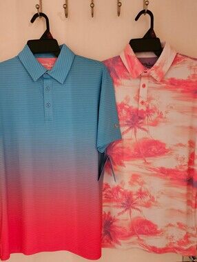 Share Birdie Bound Polo Bundle, Size S - Bachelor Ombre & Knockout Pink - NWT